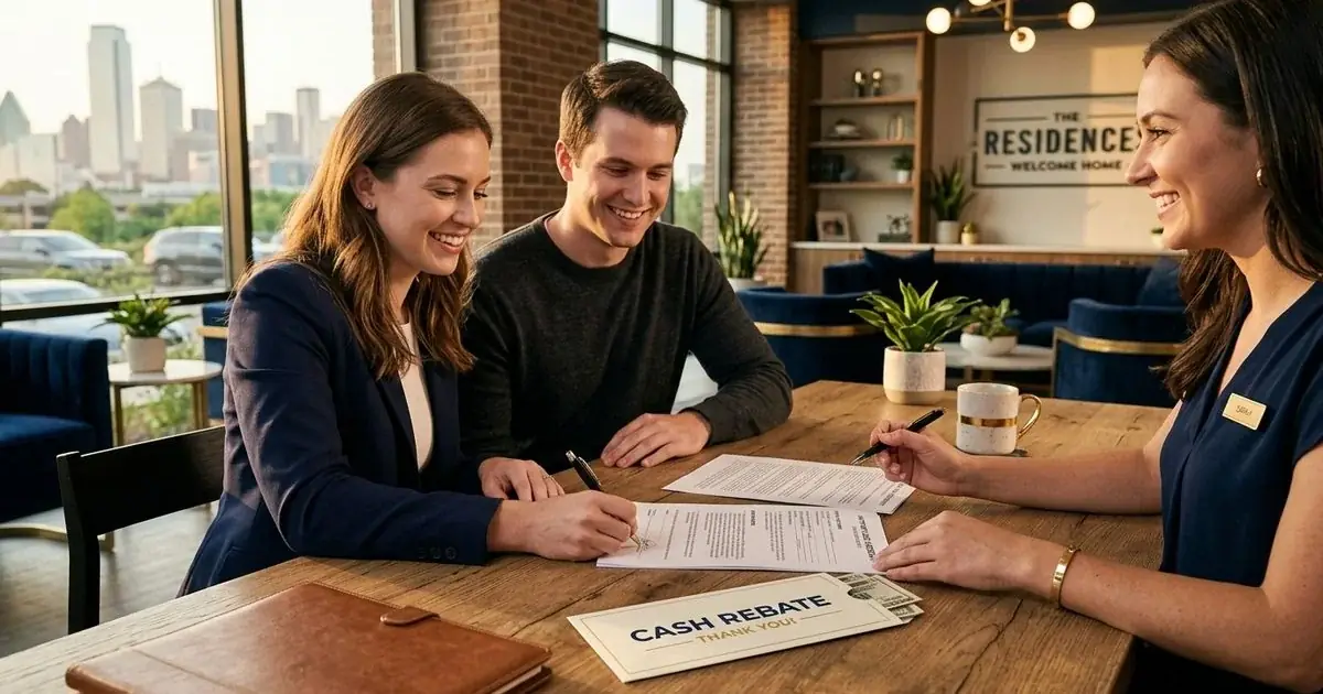 Lease signing with $50 rebate