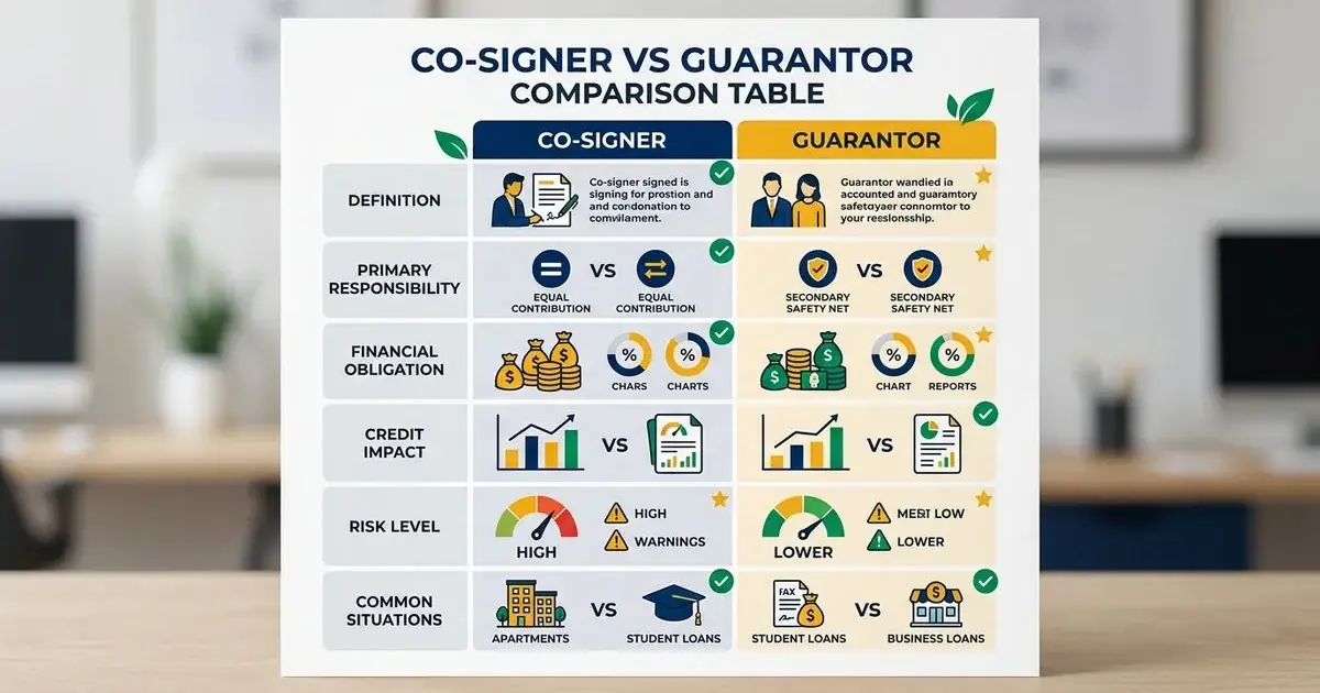 Co-signer vs guarantor comparison