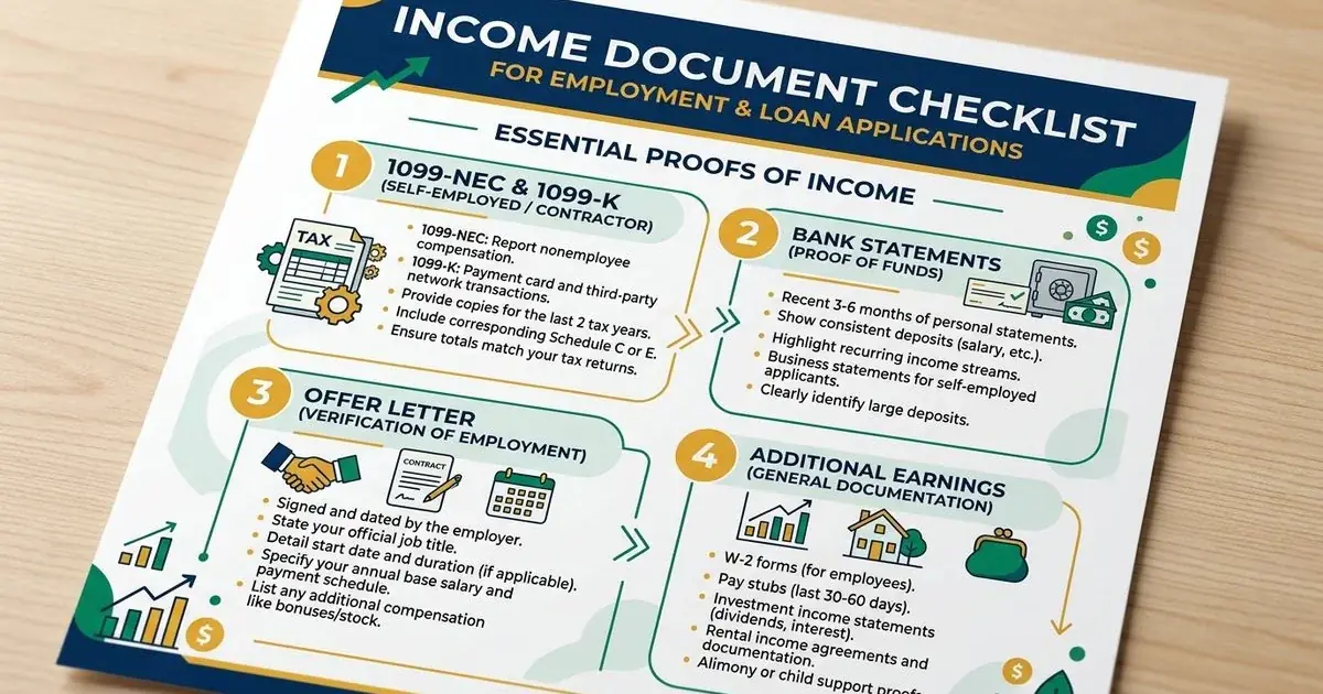 Income document checklist
