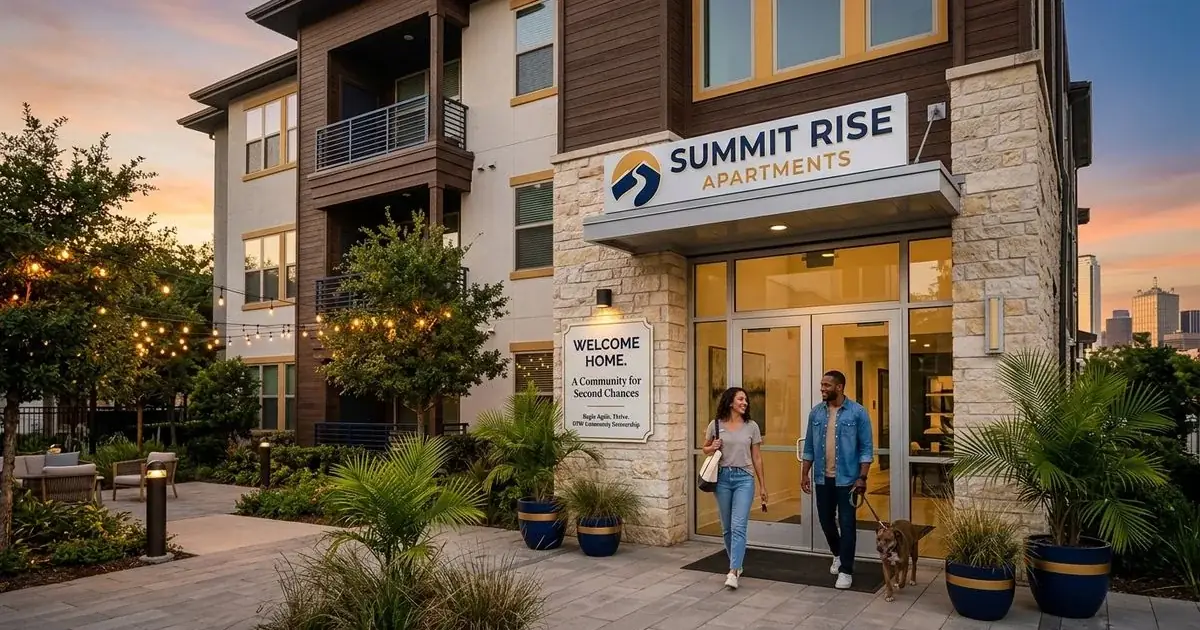 Welcoming DFW community entrance