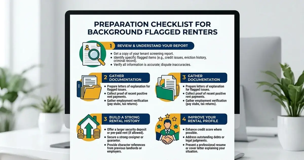 Preparation checklist for background-flagged renters