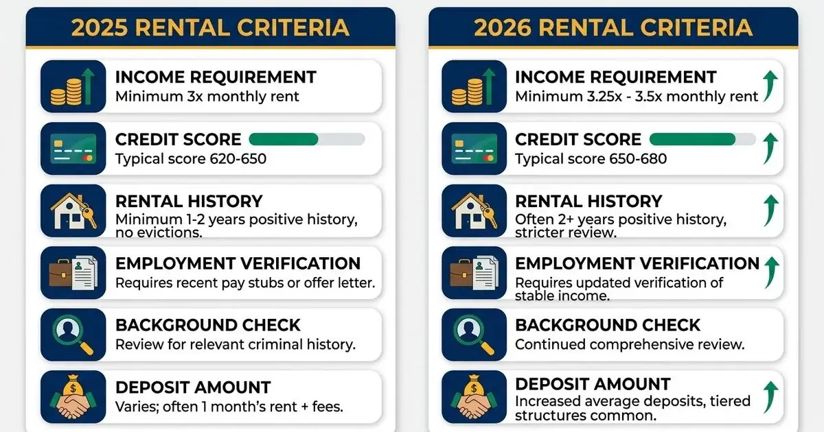 2025 vs 2026 DFW rental criteria comparison