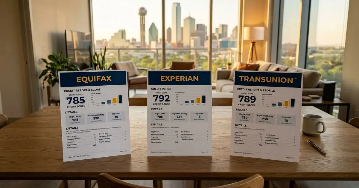 Three credit bureau reports