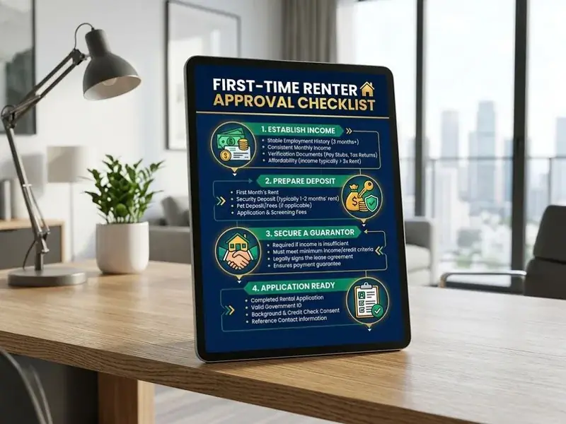 First-time renter approval checklist for a Dallas apartment
