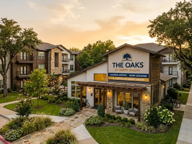 DFW garden-style apartment community exterior