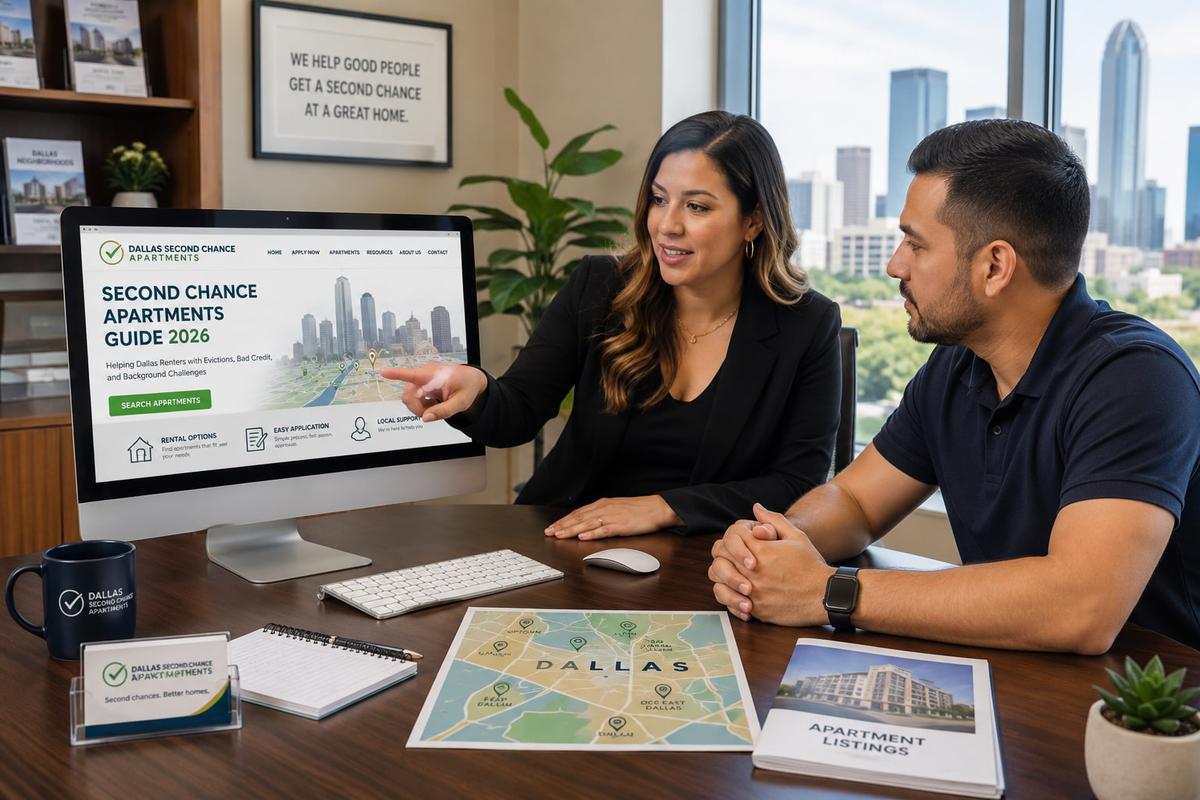 Dallas Second Chance Apartments locator helping a renter with credit challenges find an apartment