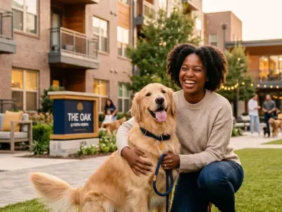 Renter with a large dog at a pet-friendly community