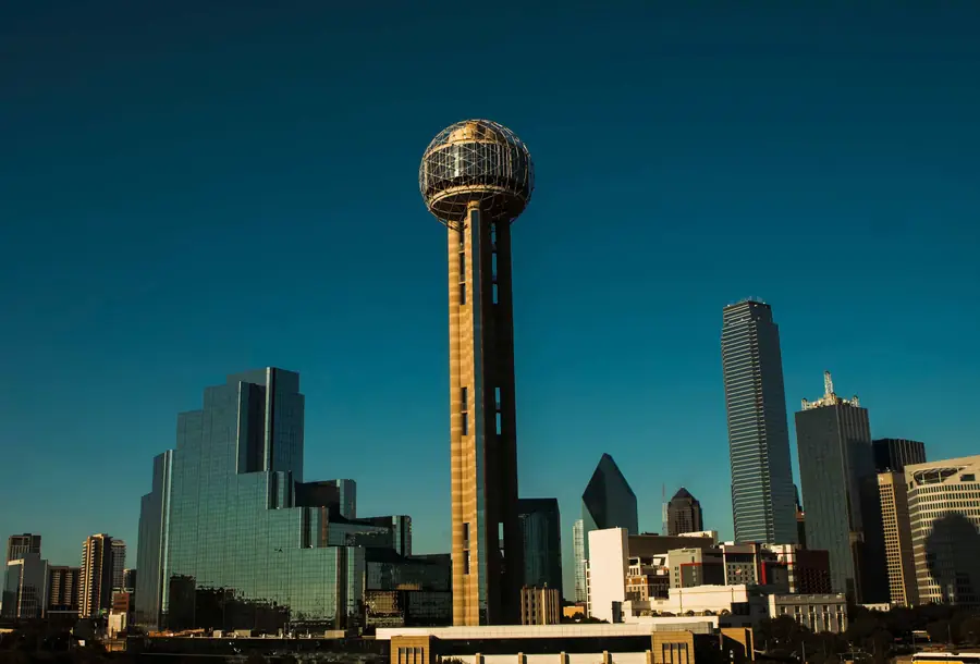 Dallas downtown skyline with Reunion Tower